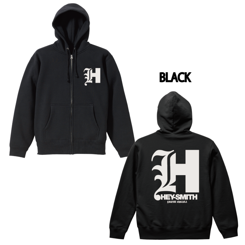 HEY-SMITHBIG H LOGO zip-up hoodie