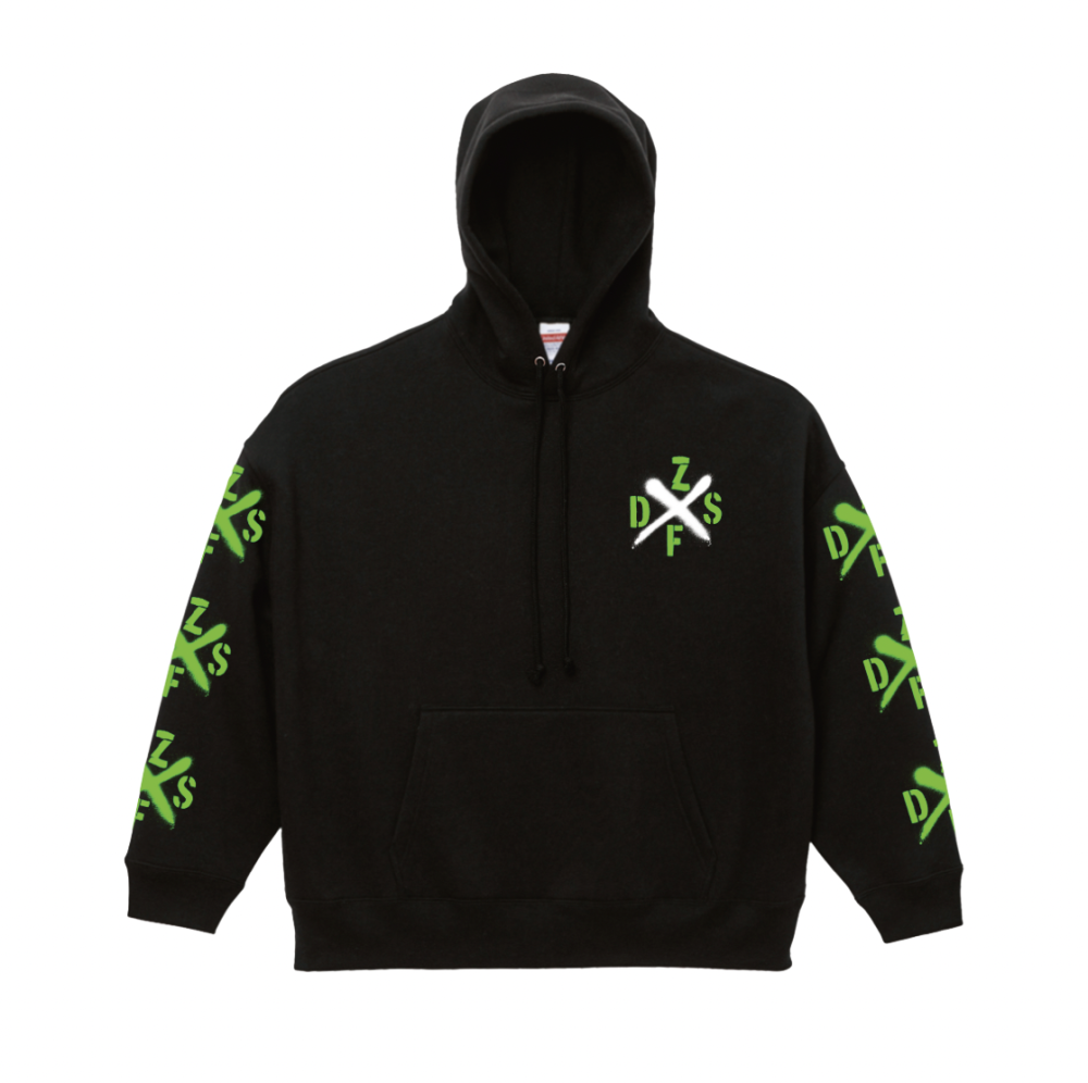 Dizzy Sunfist】Cross Mark Big Pullover Hoodie ※受注生産 - CAFFEINE 