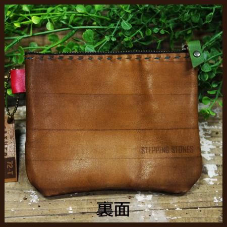 レザーポーチ（本革）ヴィンテージウッド調 『Woodie Leather