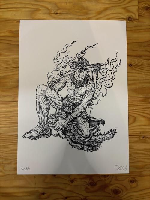 予約商品 : シルクスクリーンポスター（サムライ） - zero