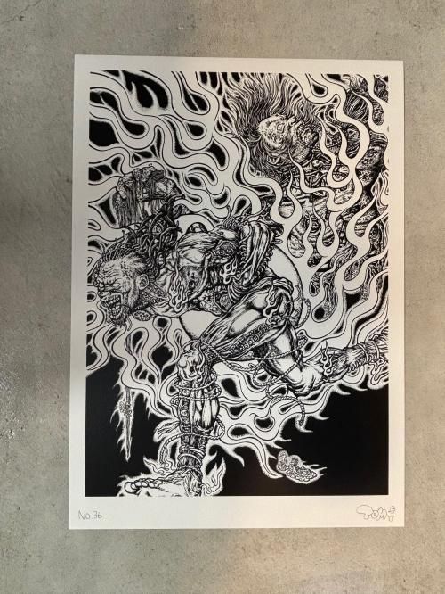 シルクスクリーンポスター（ウオリアー） - zero magazine store