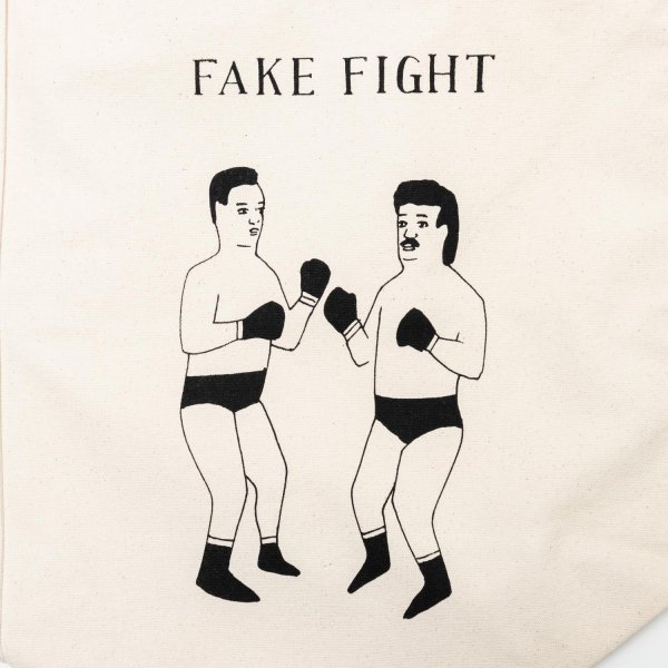 FAKE FIGHT TOTE BAG designed by Tomoo Gokita