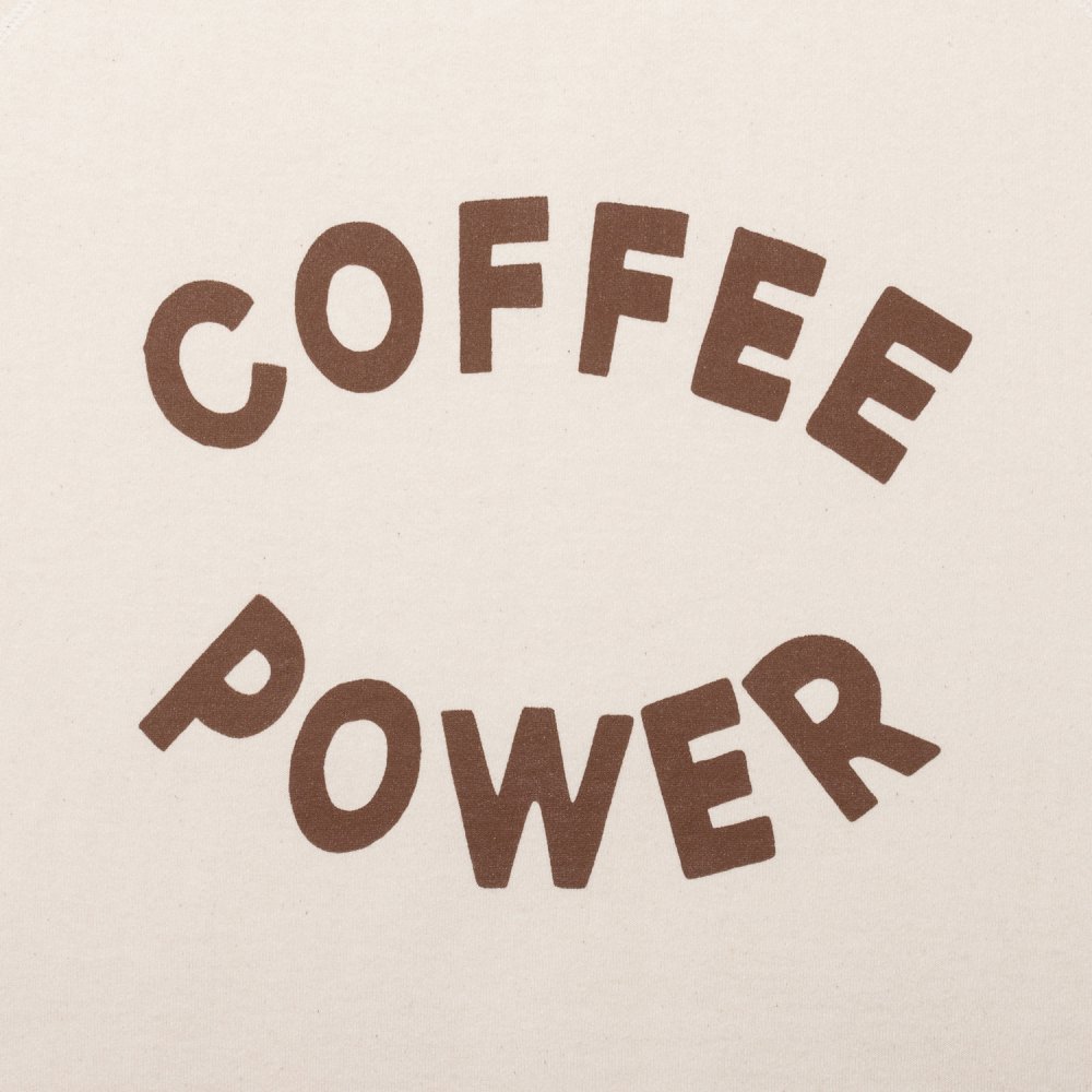 COFFEE POWER RAGLAN SLEEVE SWEATSHIRT designed by Yunosuke
