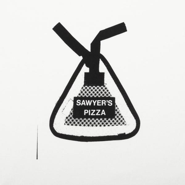 SAWYERS PIZZA Tee designed by Tomoo Gokita
