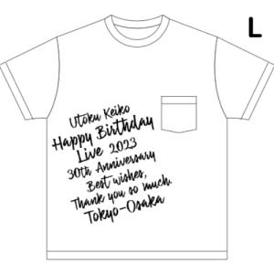 UK HAPPY B.D.LIVE2023 Tシャツ  TOKYO-OSAKA（ポケッツ付き）（WHITE）L