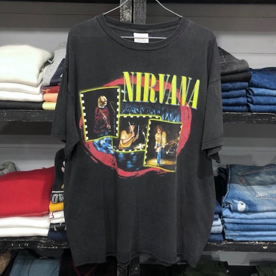 Late 90's Nirvana t shirt made in USA - VINTAGE CLOTHES & ANTIQUES