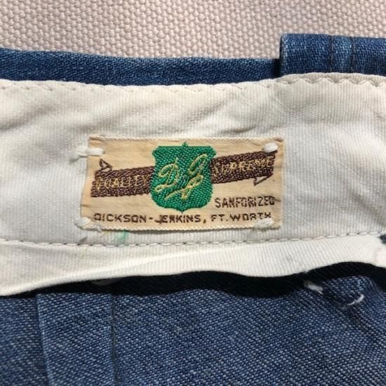 50's Dickson Jenkins denim ranch pants with pearl snap buttons