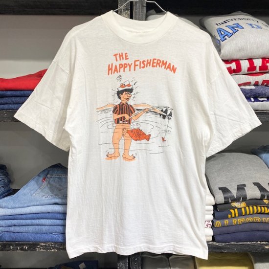 80-90's The Happy Fisherman t shirt - VINTAGE CLOTHES & ANTIQUES ...