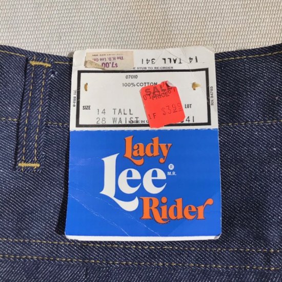 NOS 70's Lady Lee Riders Vat-dyed denim pants - VINTAGE CLOTHES 