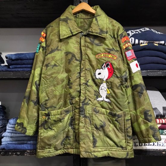 60-70's Vietnam war souvenir jacket with Snoopy patch - VINTAGE ...