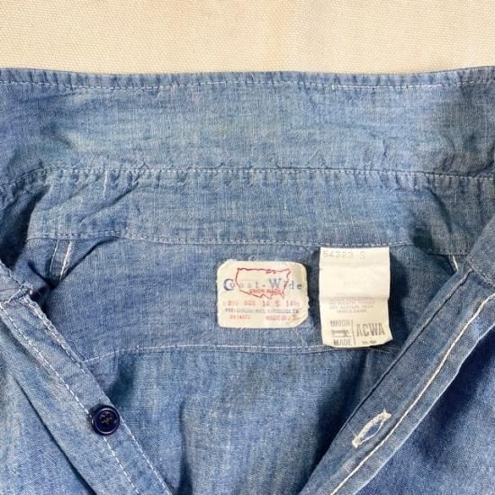70's Coast Wide chambray shirt - VINTAGE CLOTHES & ANTIQUES