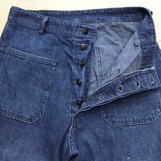 50-60's US Navy denim trousers - VINTAGE CLOTHES & ANTIQUES 