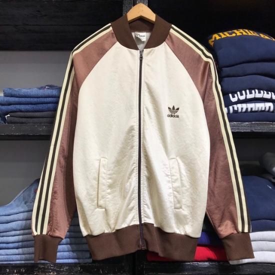 80s adidas track jacket brown