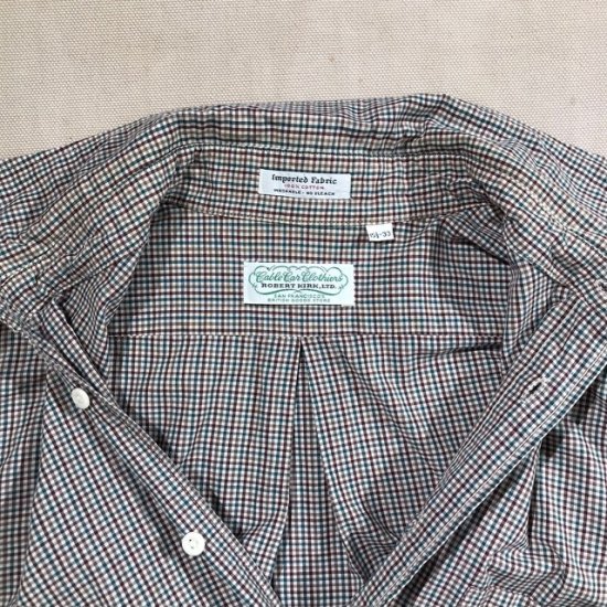 80-90's Cable Car Clothiers cotton woven plaid button down shirt