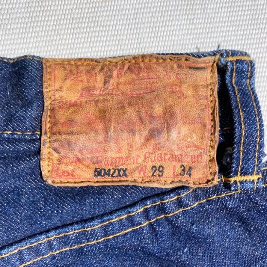 Mid 50's Levi's 504ZXX with leather patch - VINTAGE CLOTHES 