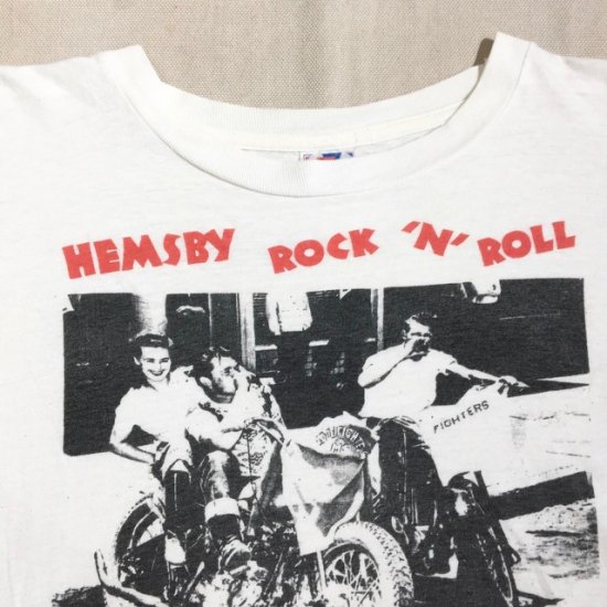 80's Hemsby Rock 'n' Roll Weekender water print t shirt - VINTAGE