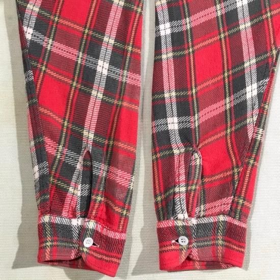 50-60's King Kole cotton woven plaid flannel shirt with 50-60's King Kole cotton woven plaid flannel shirt with