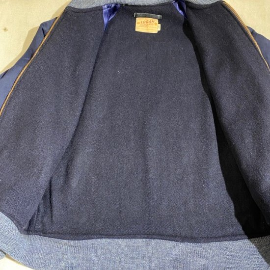 60's Logan Knitting Mills cotton twill sport jacket with military 