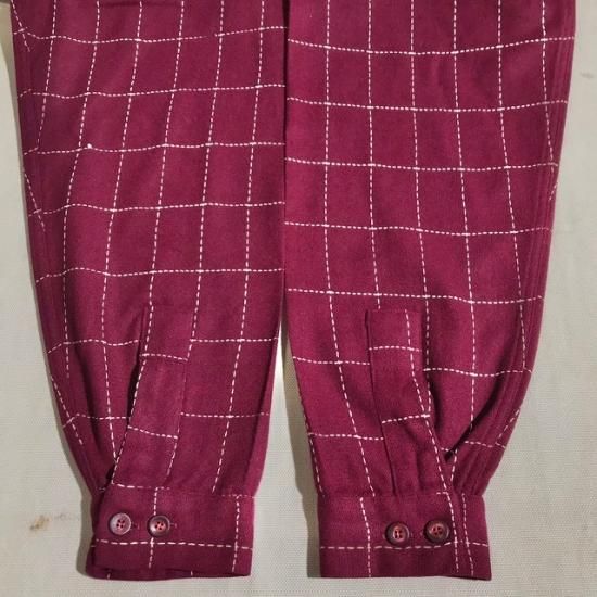 40-50's Buck Skein Joe wool woven plaid loop shirt - VINTAGE