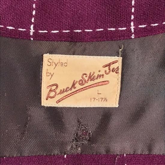 40-50's Buck Skein Joe wool woven plaid loop shirt - VINTAGE