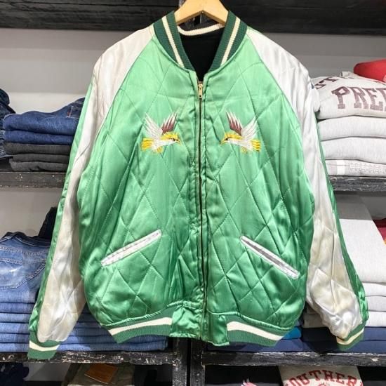 1950's THULE GREENLAND SOUVENIR JACKET スカジャン 黒別珍