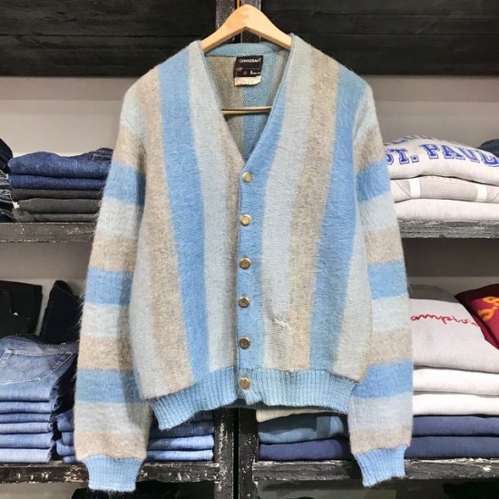 60-70's Towncraft wool x mohair knit cardigan - VINTAGE CLOTHES ...