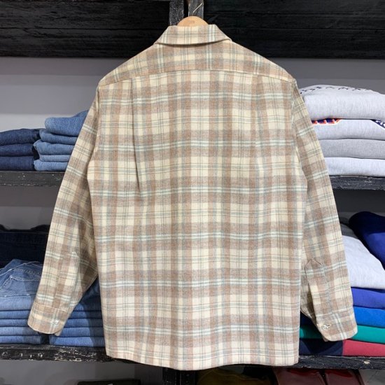 70-80's Pendleton wool woven plaid loop shirt - VINTAGE CLOTHES