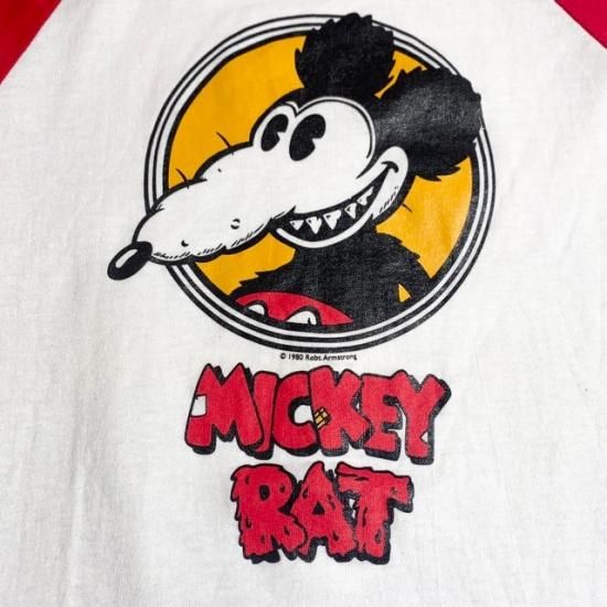 NOS 80's Mickey Rat baseball t shirt made in USA - VINTAGE NOS 80's Mickey Rat baseball t shirt made in USA - VINTAGE