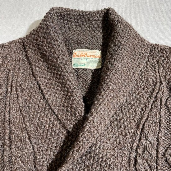 60-70's Lock Garman wool alan knit cardigan made in Ireland