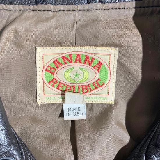 80's Banana Republic leather jacket made in USA - VINTAGE