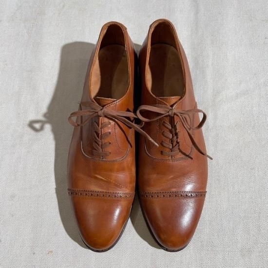 00's Ralph Lauren x Crockett & Jones straight tip leather shoes 