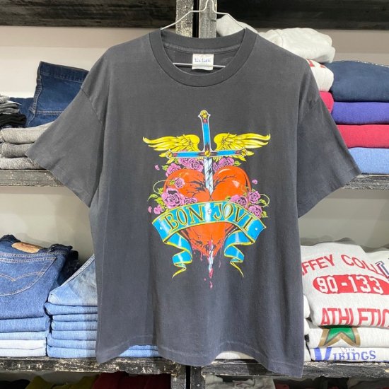 Late 80's-Early 90's Bon Jovi t shirt made in USA - VINTAGE 