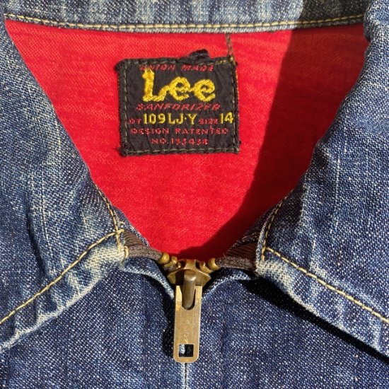 50's Lee 109LJ-Y with red label - VINTAGE CLOTHES & ANTIQUES 