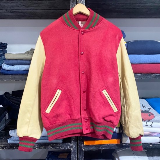 50-60's Sand Knit varsity jacket with patch - VINTAGE CLOTHES