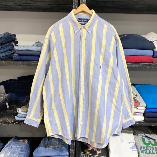 90's Ralph Lauren oxford stripe button down The Big Shirt