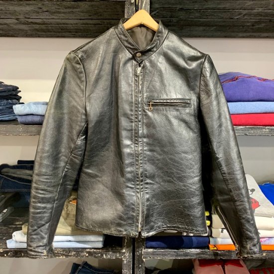 50-60's Harley Davidson? leather single breasted riders jacket