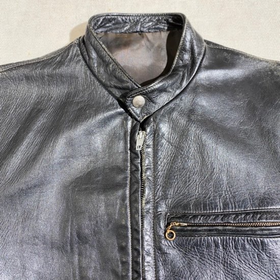 50-60's Harley Davidson? leather single breasted riders jacket