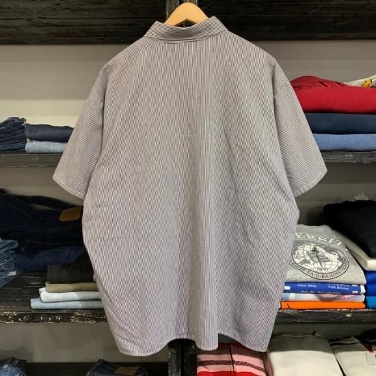 80-90's Ben Davis x Vans hickory stripe half zip s/s work 80-90's Ben Davis x Vans hickory stripe half zip s/s work