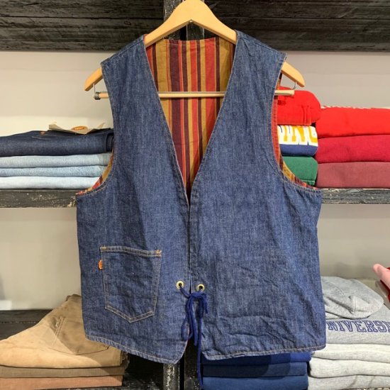 70's Levi's reversible denim vest bigE - VINTAGE CLOTHES ...