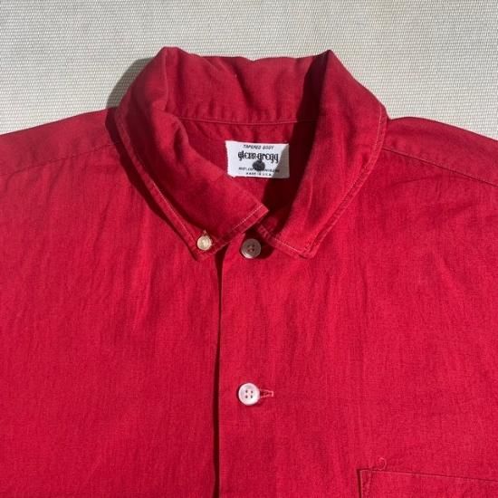 60-70's Glenn-Gregg cotton button down s/s shirt - VINTAGE