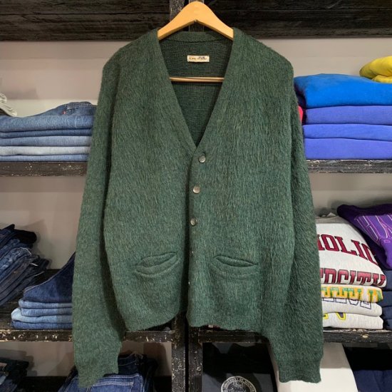 60-70's unknown brand wool x mohair knit cardigan - VINTAGE CLOTHES &  ANTIQUES 
