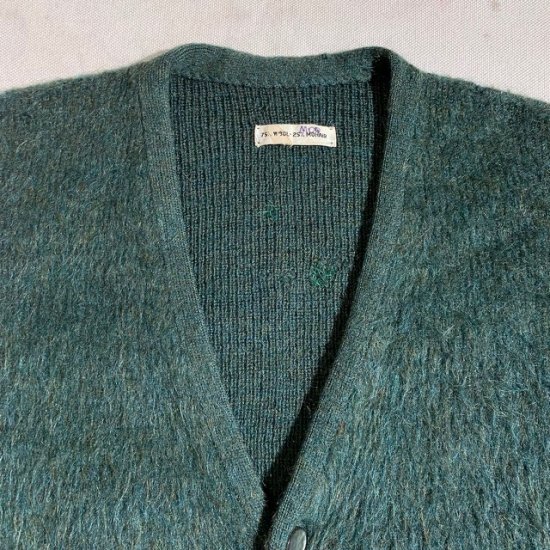 60-70's unknown brand wool x mohair knit cardigan - VINTAGE CLOTHES &  ANTIQUES 