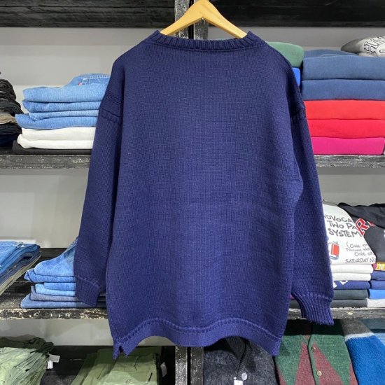 80-90's Guernsey Woollens wool guernsey sweater made in Guernsey