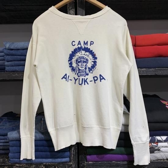 【UNKNOWN】1950's FLOCK PRINT SWEAT SHIRT UNKNOWN】1950´s FLOCK PRINT SWEAT SHIRT