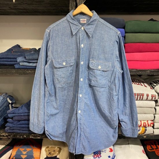 50-60's Big Yank chambray shirt with gussets and wet-resistant