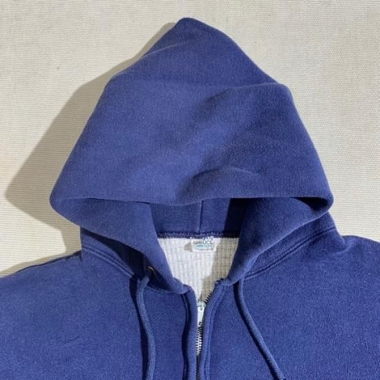 60-70's Mayo Spruce thermal lined plain full zip sweat parka