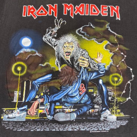 NOS '91 Iron Maiden tour t shirt - VINTAGE CLOTHES & ANTIQUES 