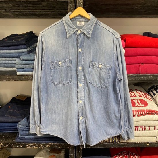 50-60's Sears Vat-dyed denim work shirt - VINTAGE CLOTHES 