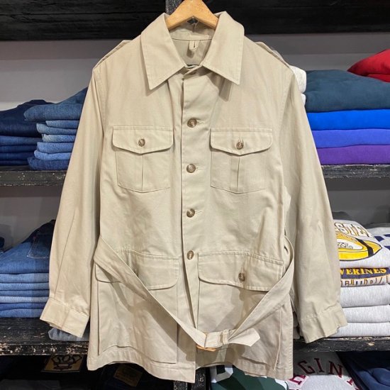 80-90's George Stafford & Sons cotton safari jacket made in USA ...