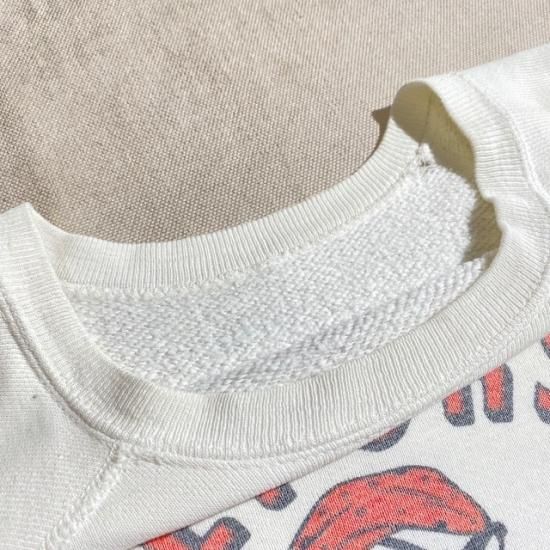 50-60's unknown brand water print sweat shirt - VINTAGE
